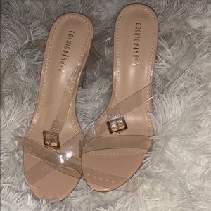 Fashion nova glass slipper heels 💋💋